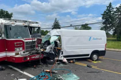 Amazon Contractor Hits Bensalem Fire Truck Head On