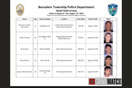 Bensalem Police Arrest 11 Second Week of August