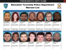 Bensalem Police Department weekly warrant list January 21 2026