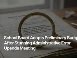 School Board Adopts Preliminary Budget After Stunning Administrative Error Upends Meeting
