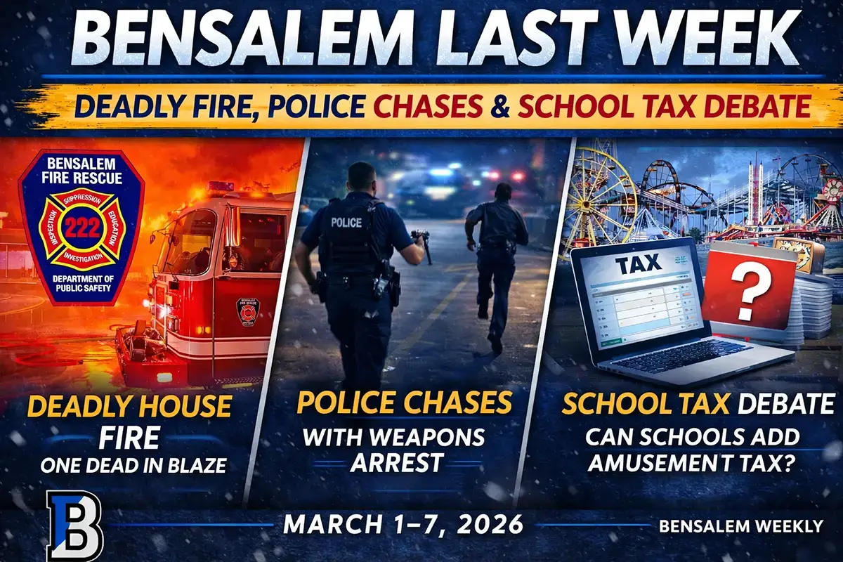 Bensalem Last Week - March 1–7, 2026 Bensalem Last Week: a Deadly Fire, School Budget Questions & Police Chases - March 1–7, 2026