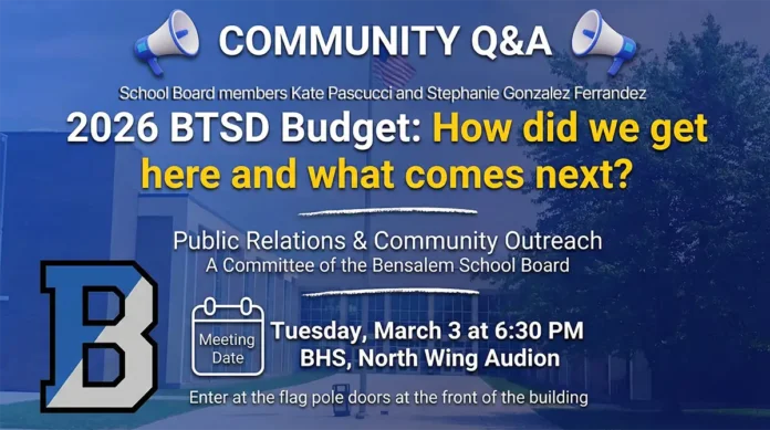 Bensalem School District Community Budget Q&A – March 3, 2026