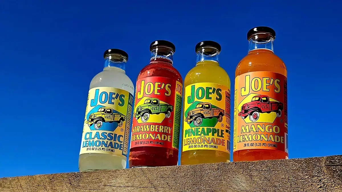 Joe Tea Photo of Joe Tea brand bottles of tea.