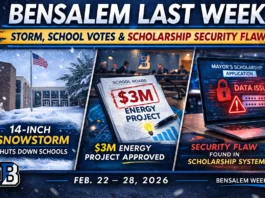 Bensalem Last Week: Snowstorm, School Vote & Security Flaw
